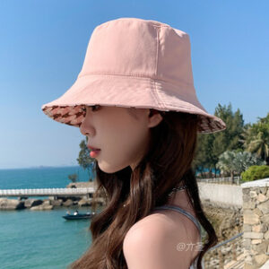 2025新款帽子女时尚双面戴花朵渔夫帽春夏季防晒显脸小小众盆帽