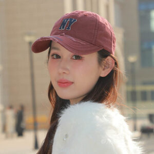 韩系帽子女大头围棒球帽显脸小百搭字母刺绣破春夏遮阳鸭舌帽子男