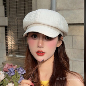 春夏新款质感云朵帽女休闲时尚报童帽复古百搭八角帽日韩学生帽子