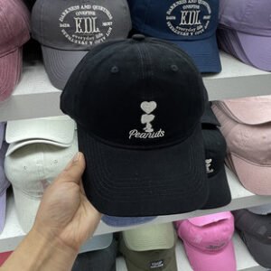 春夏季新款潮牌爱心刺绣棒球帽男韩版时尚百搭宽檐鸭舌帽女显脸小