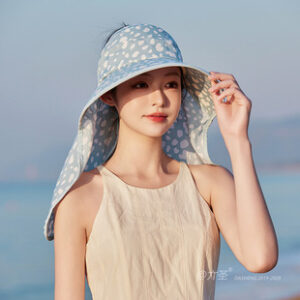 帽子女夏天可折叠夏季遮阳帽户外骑车大沿遮脸防紫外线防晒太阳帽